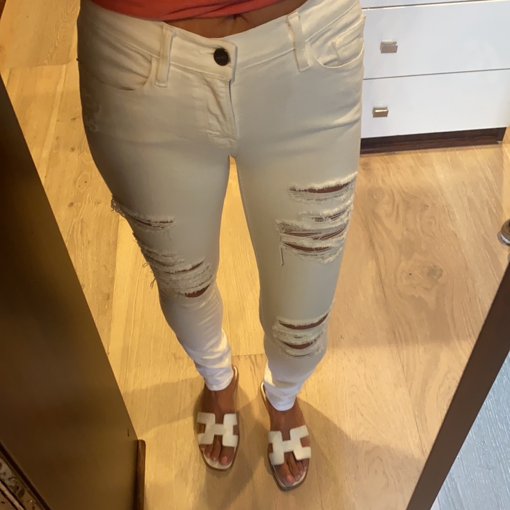 Frame white jeans